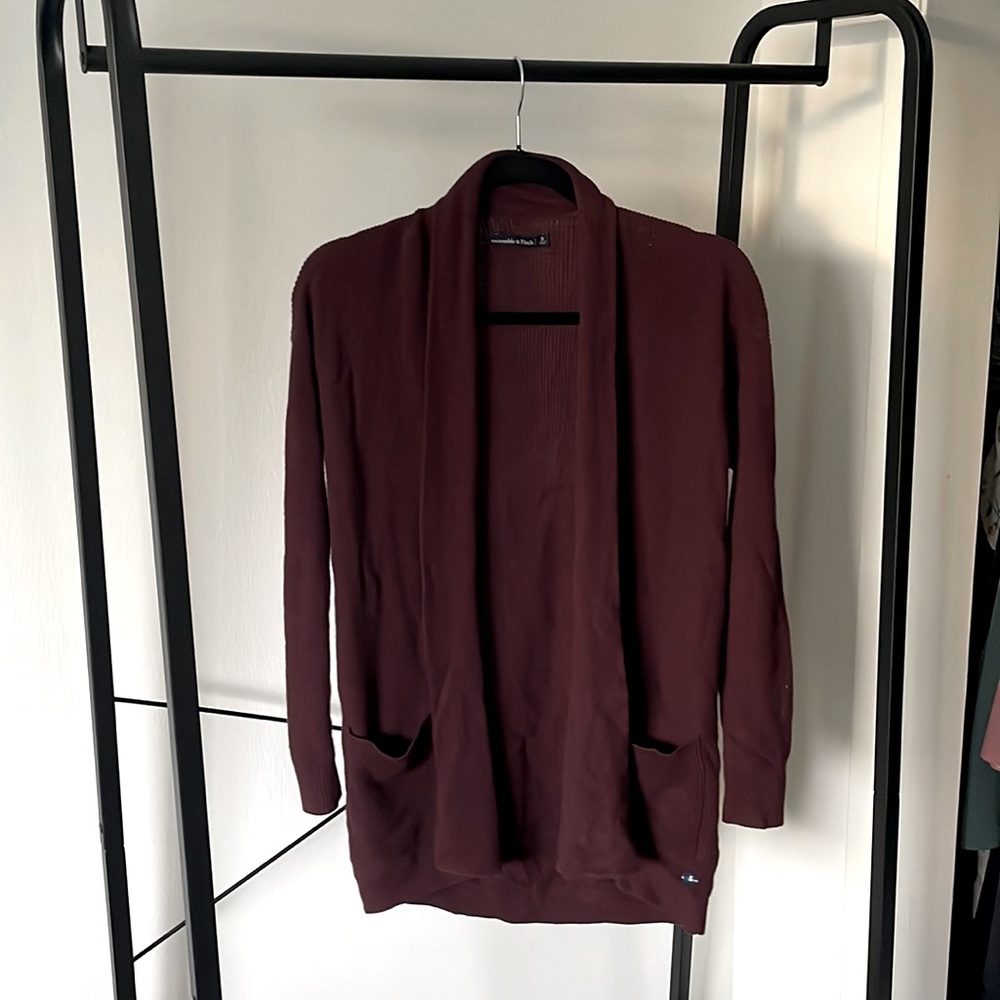 Abercrombie & Fitch Maroon Cardigan